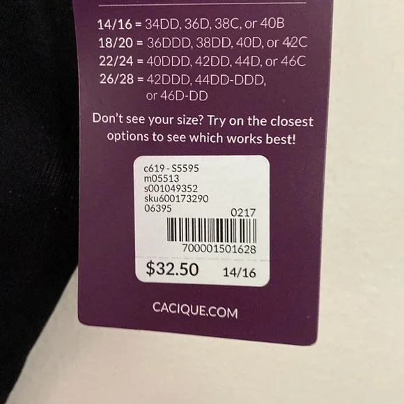 Cacique Bralette Size 14/16 - Picture 3 of 4